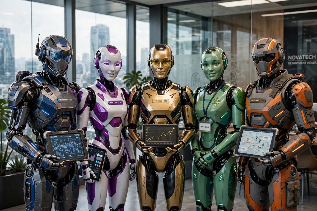 ทีมผู้บริหาร AI 5 คน: CTO, CMO, CFO, CHRO
